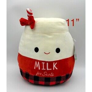 Squishmallow Christmas ALTEN The MILK For SANTA  *HTF SIZE* 11"